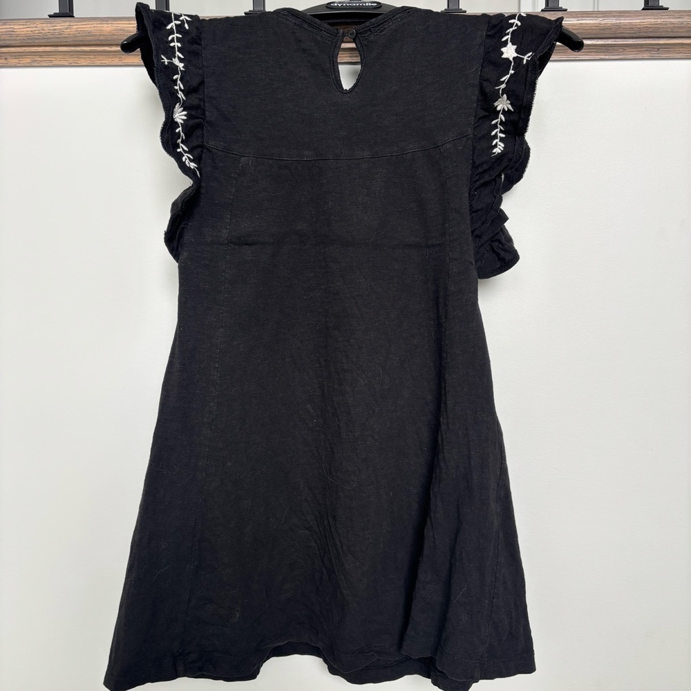 George - Girls Black Dress with White Embroidery, Size 7/8 - Picture 4 of 10